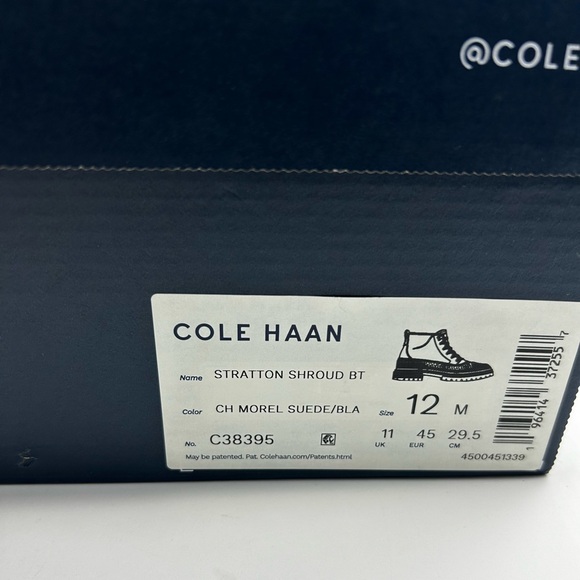 New With Tags Cole Haan Stratton Shroud Boot Size 12 M C38395 Waterproof $258 - Picture 7 of 16